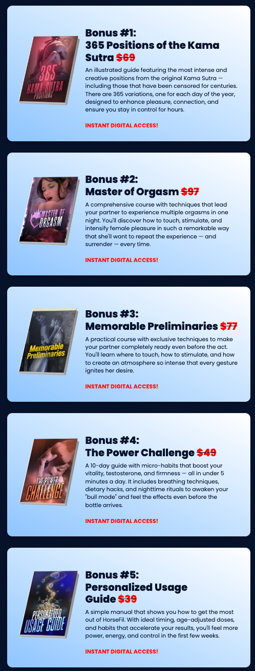 HorseFil digital bonus guides