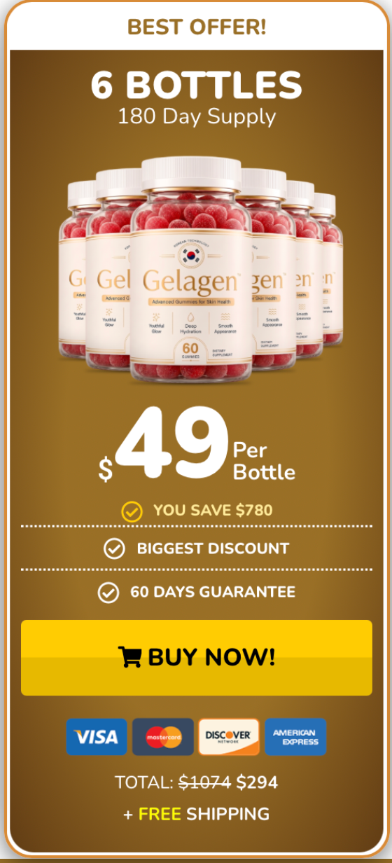 Gelagen six bottle 180 day supply offer